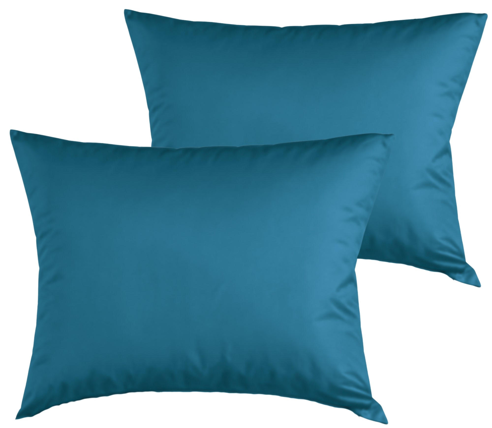 KISSENBEZUG 80x80 cm aus 100% Mikrofaser, Kissenhülle Petrol Einfarbig - Petrol, Textil (80/80cm) - Carpe Sonno