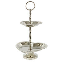 ETAGERE Herz 23,5x24x35cm - Silberfarben, Metall (24/35cm) - FURNARO