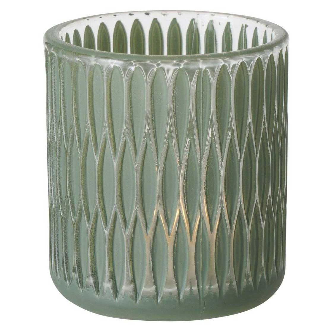 KERZENHALTER Dustin Mosaik Ø 8 cm - Grün, Glas (8/9/8cm) - Boltze Home