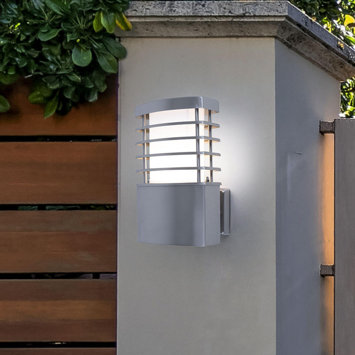 LED AUSSENLEUCHTE CHESTA Edelstahl Silber - Silberfarben, Metall (13.4/14.2/23cm) - Wofi