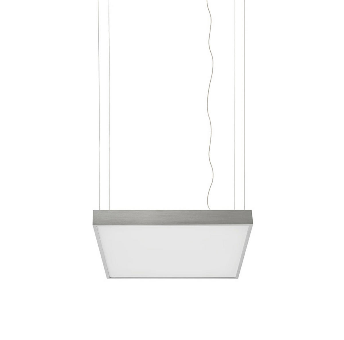 PENDELLEUCHTE STRUCTURAL LED 55x55 gebürstetes Aluminium 48 W - Silberfarben, Metall (30/30/120cm) - Rendl