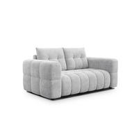 SOFA CLOUDI 2-Sitzer, hellgrau - Hellgrau/Schwarz, Holz/Textil (181/89/104cm) - Courtois Laville