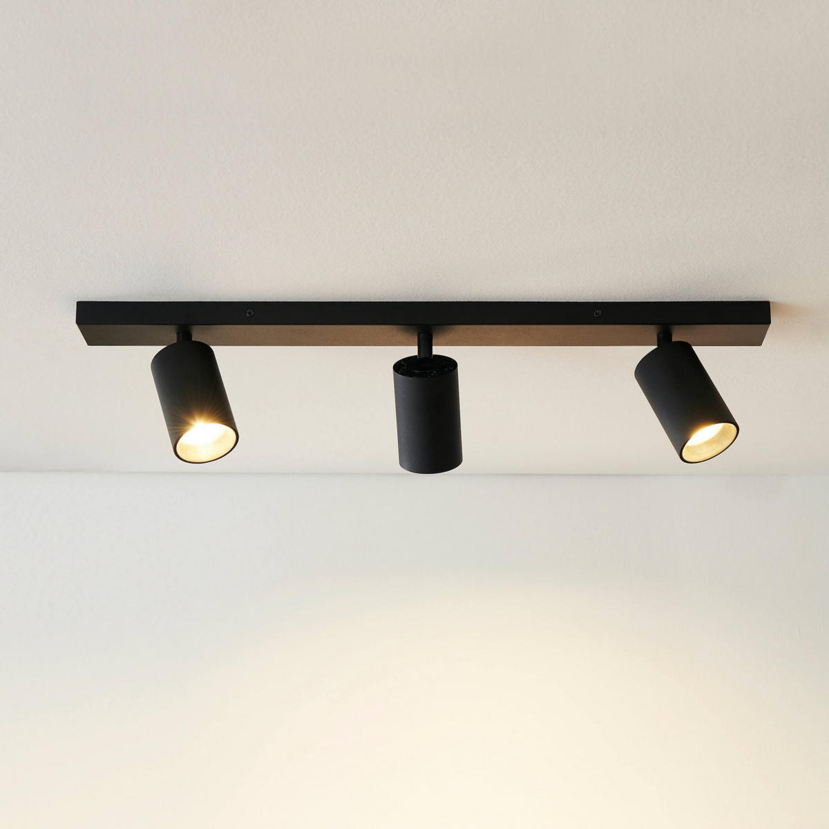 DECKENLEUCHTE Renzo, Schwarz, 60cm - Schwarz, Metall (60/6/12.5cm) - KOSILUM