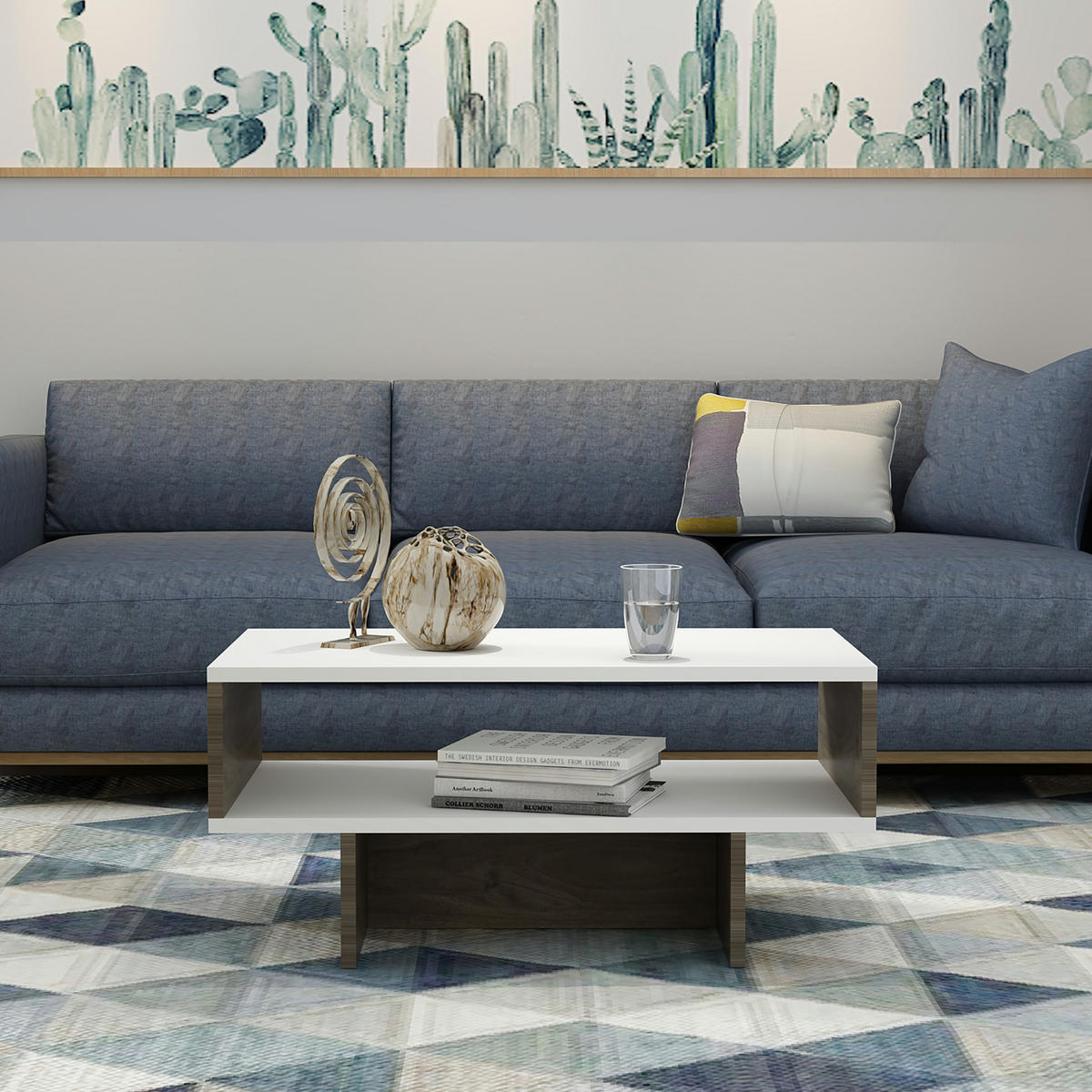 COUCHTISCH Mjölby 80/45/37 - Walnussfarben, Holzwerkstoff (45/80/37cm) - [en.casa]