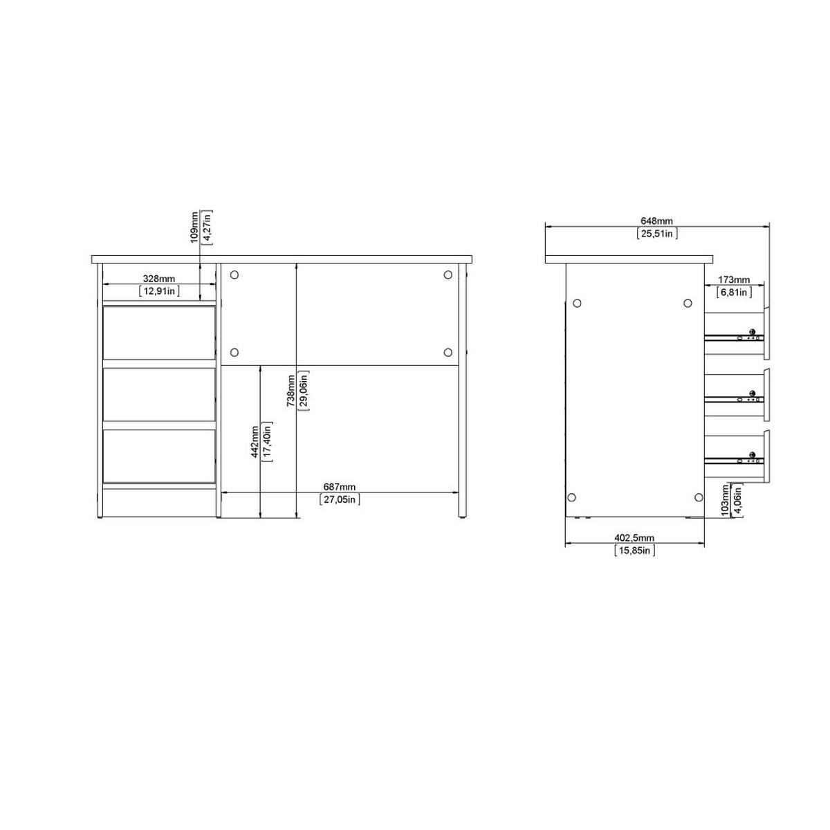 SCHREIBTISCH, FunctionPlus, Weiß, Holzwerkstoff, 110 x 49 x 76 cm - Weiß, Holzwerkstoff (49/110/76cm) - ebuy24