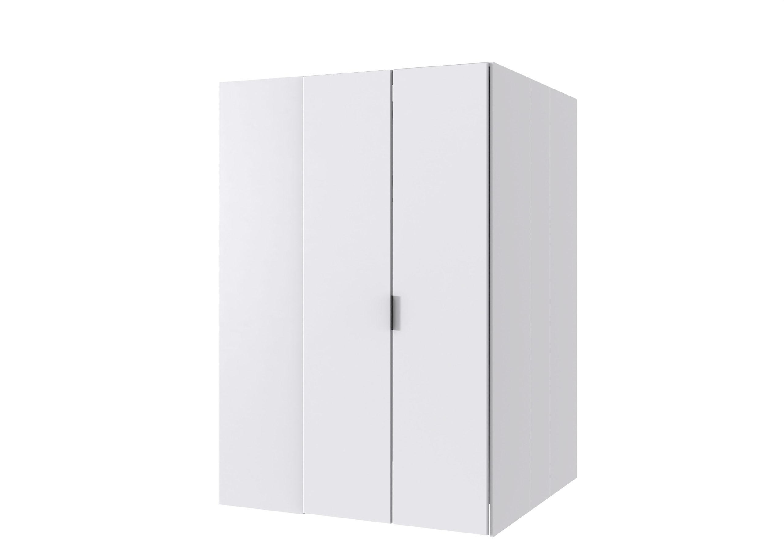 KLEIDERSCHRANK Norderney in Weiß – begehbarer Eckkleiderschrank 120cm Tiefe - Weiß, Holzwerkstoff (135/197/97cm)