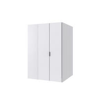 KLEIDERSCHRANK Norderney in Weiß – begehbarer Eckkleiderschrank 120cm Tiefe - Weiß, Holzwerkstoff (135/197/97cm)
