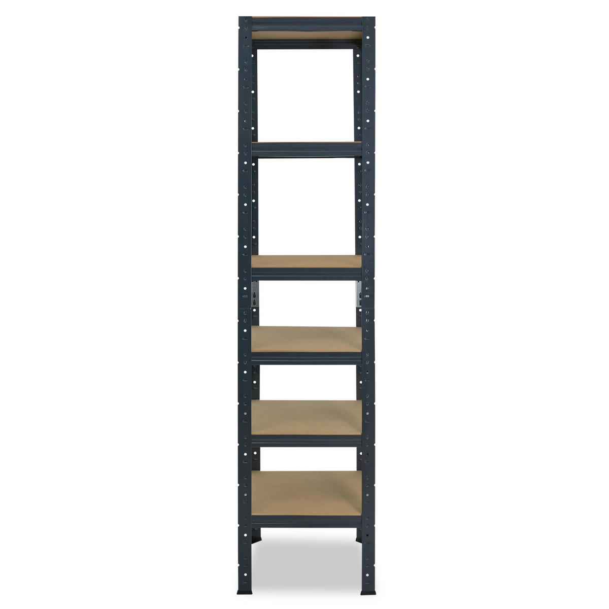 SCHWERLASTREGAL HOME 180x50x50 cm in anthrazit mit 6 Böden und 145 kg Traglast pro Boden - Anthrazit, Metall (50/180/50cm) - shelfplaza