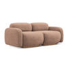 3-SITZER SOFA Bouclé Stoff Pink - Pink/Hellrosa, Holz/Textil (190/73/95cm) - Makamii
