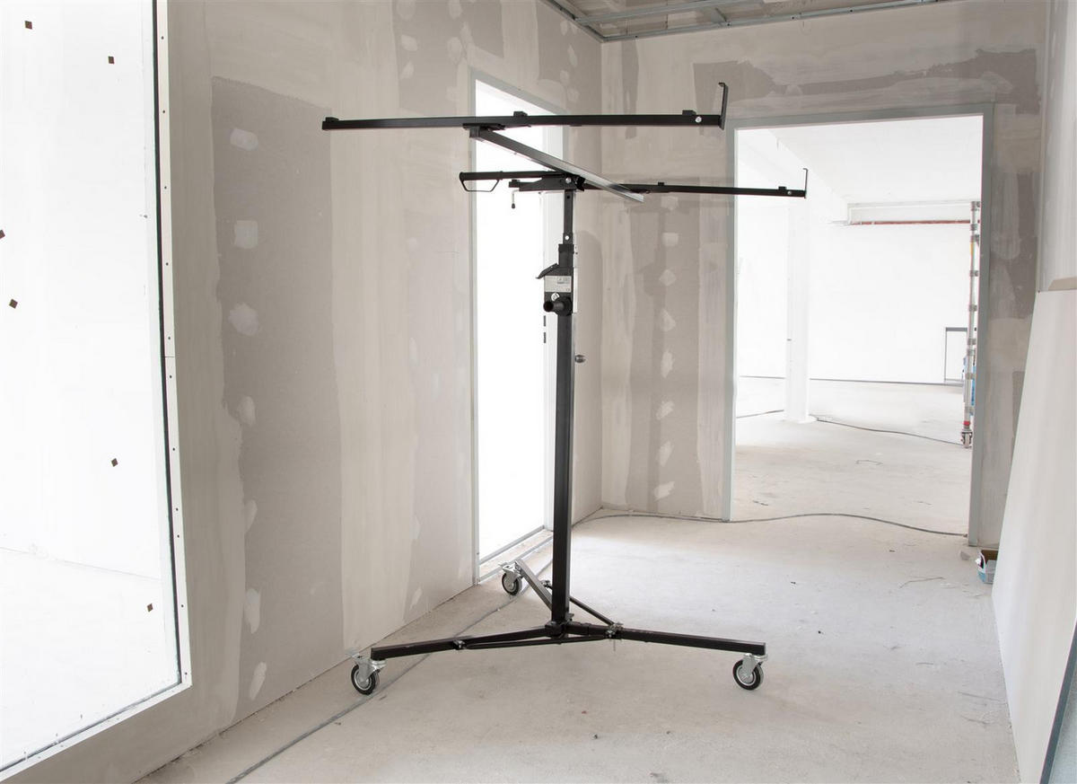 PLATTENHEBER Trockenbau höhenverstellbar 155–300 cm - Schwarz, Kunststoff (80/175/120cm) - Rikta