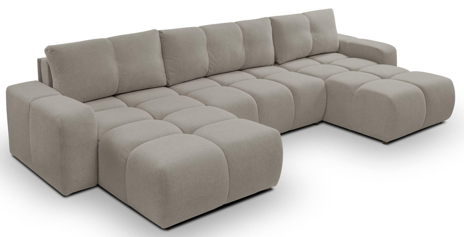 ECKSOFA Grau Curio 83 Mit Schlaffunktion - Grau, Textil (359/177cm) - Sepro Meble