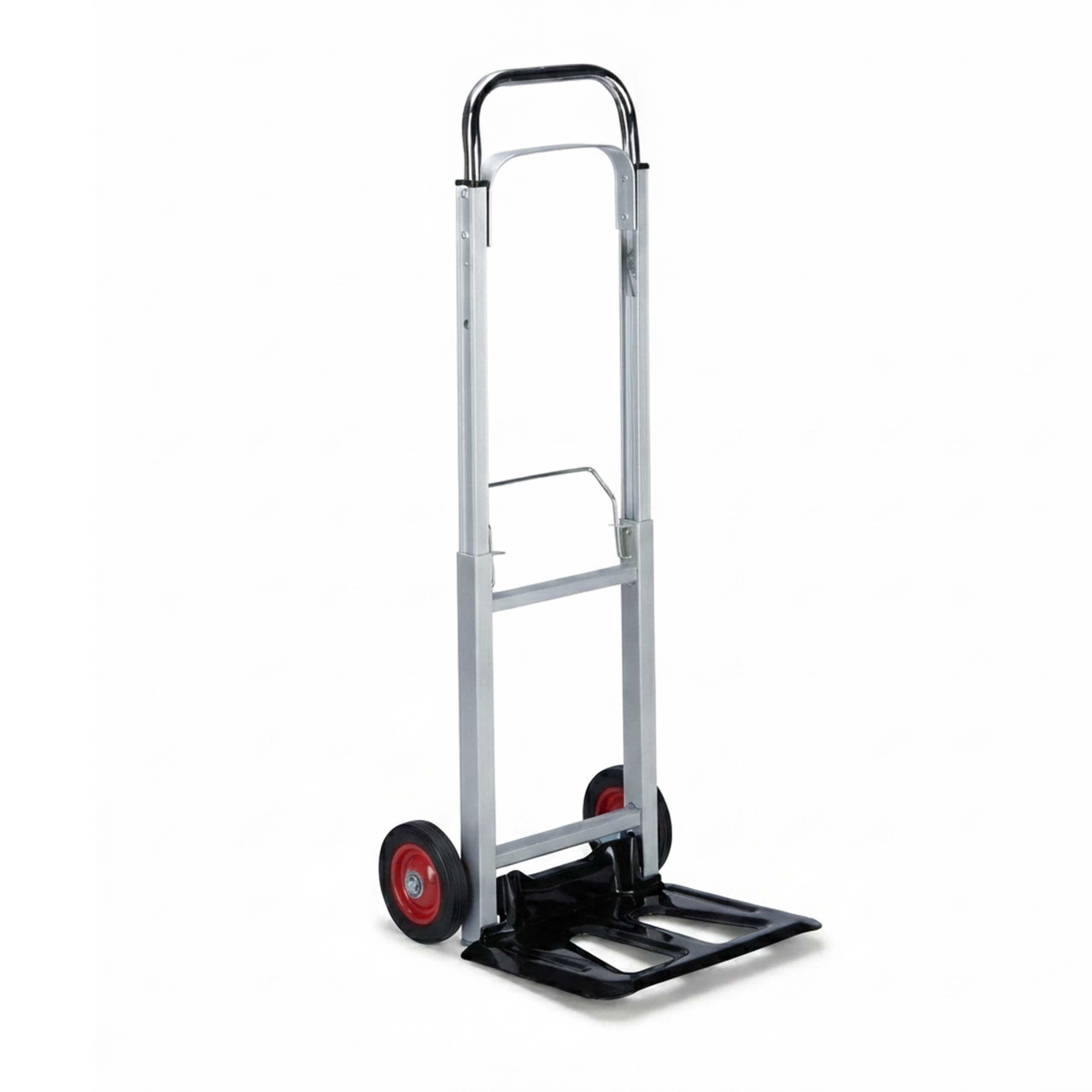 VOZIČEK Srebrn zložljiv teleskopski ročaj 200 kg - srebrne barve, kovina/tekstil (40/107/40.5cm) - Relaxdays