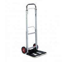SACKKARRE Silber klappbar Teleskopgriff 200 kg - Silberfarben, Textil/Metall (40/107/40.5cm) - Relaxdays