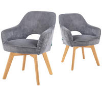 DREHSTUHL Mika-Mara - Honigeiche/Grau, Eichenholz/Holz (60/87/65cm) - DUBI Möbel