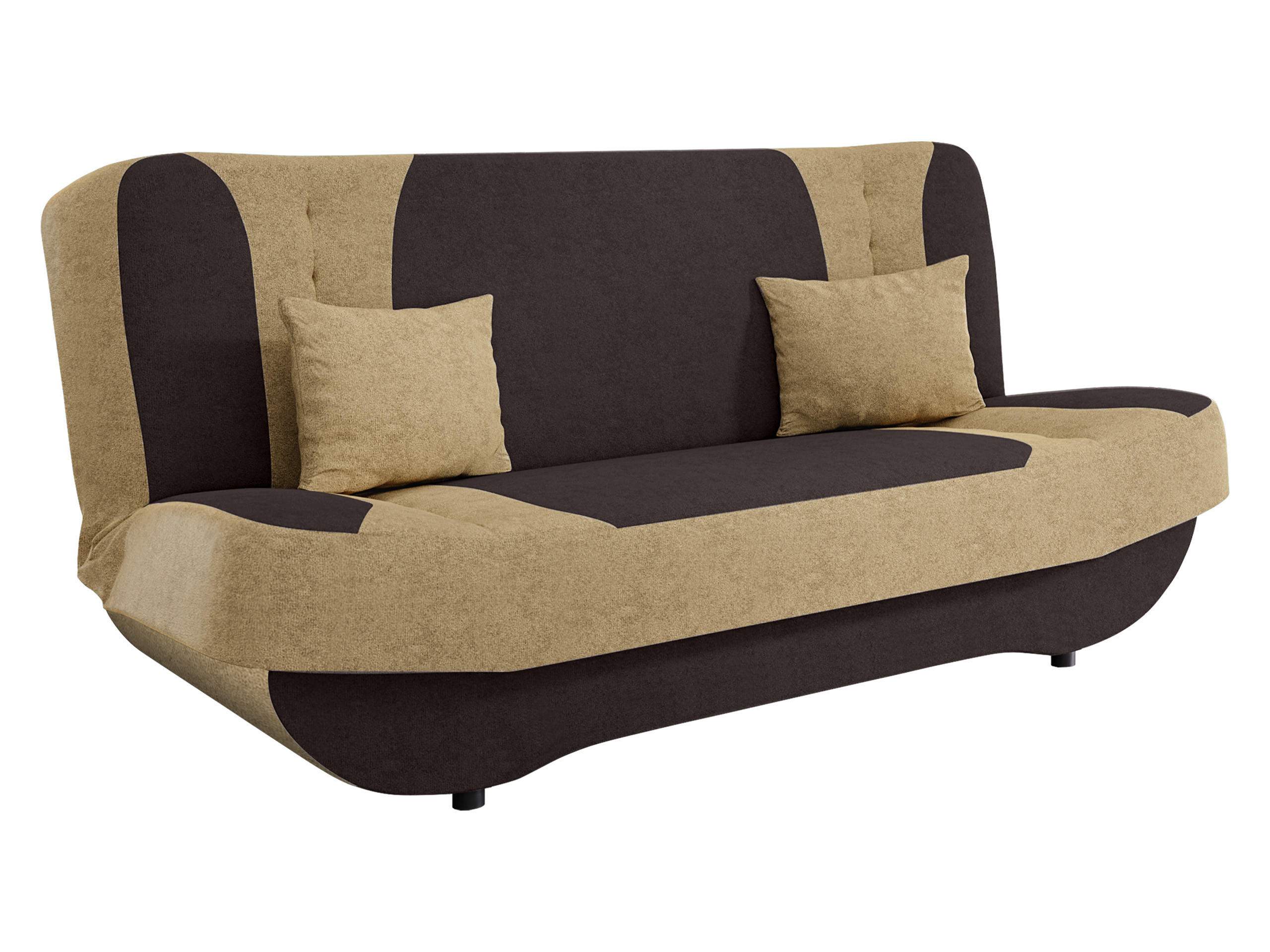 Mirjan24 Schlafsofa Braun, Beige 190x94x90 cm