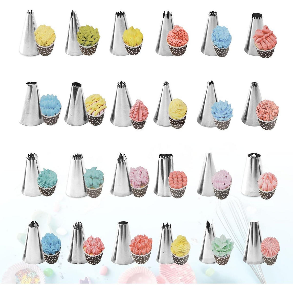 SPRITZBEUTEL Set 62-teilig Edelstahl Silikon Blau - Blau, Kunststoff (16/8/30.5cm)