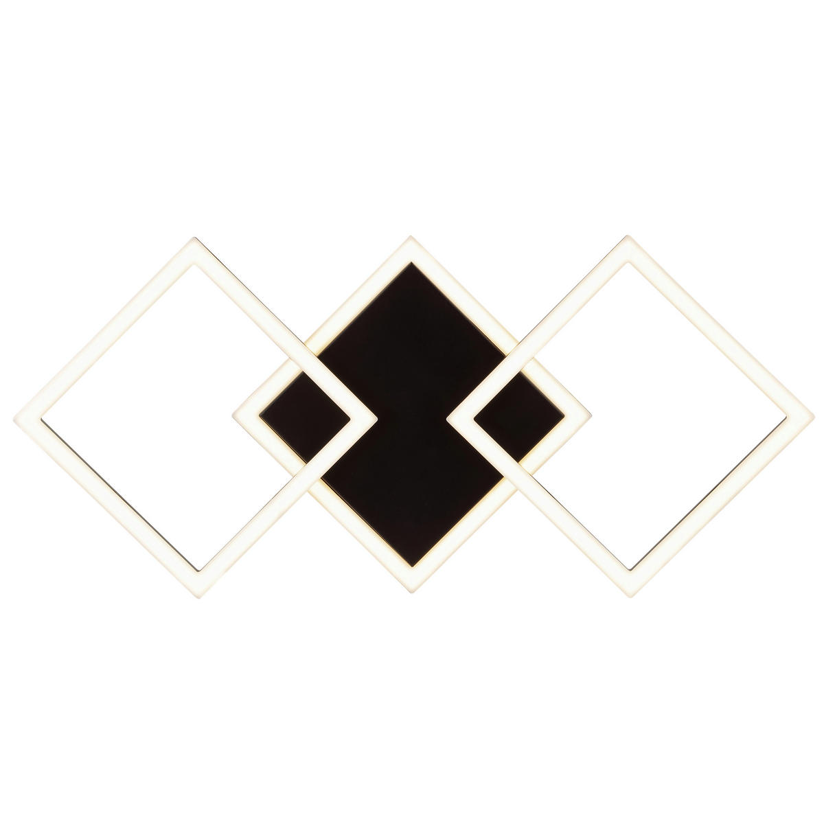 LED DECKENLEUCHTE Jorvic Schwarz 28/61,5/5 cm - Schwarz, Kunststoff (28/61.5/5cm) - Brilliant