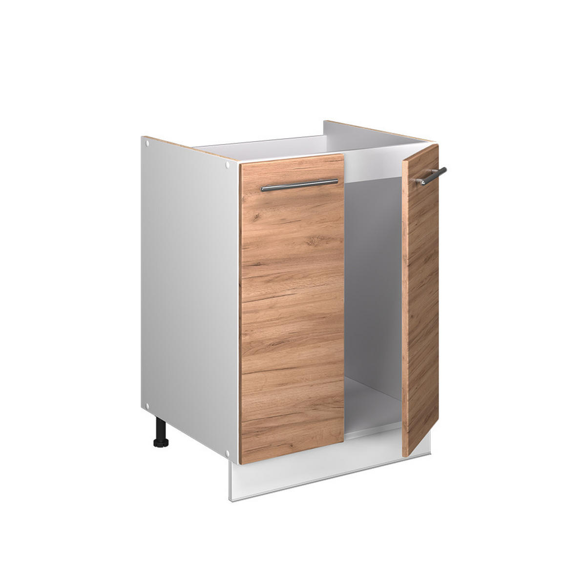SPÜLENUNTERSCHRANK Fame-Line, Goldkraft Eiche/Weiß, 60 cm - Honigeiche/Weiß, Holzwerkstoff (60/82/60cm) - Vicco