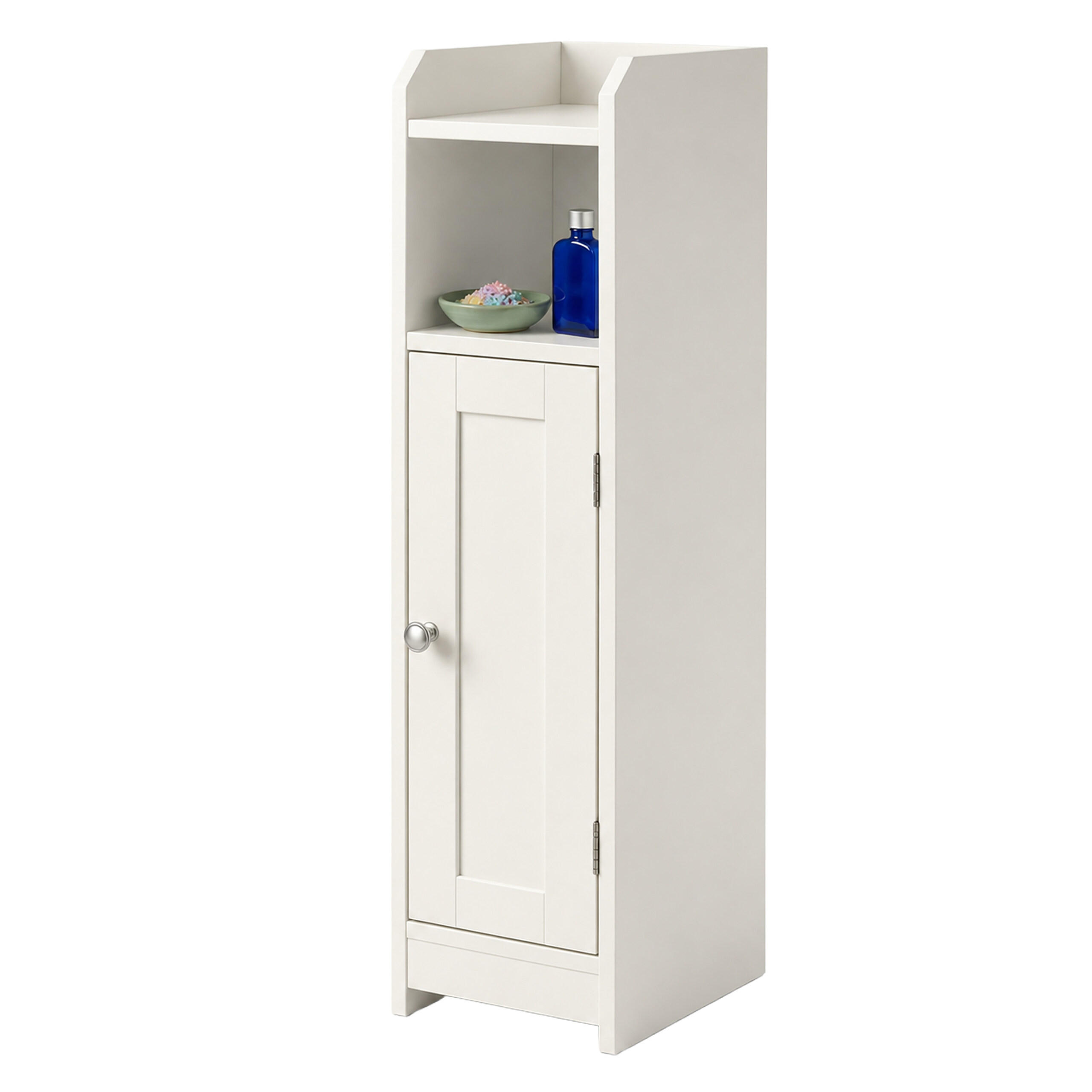 SKÅP Vit badrum MDF 5 fack 80/18/20 cm