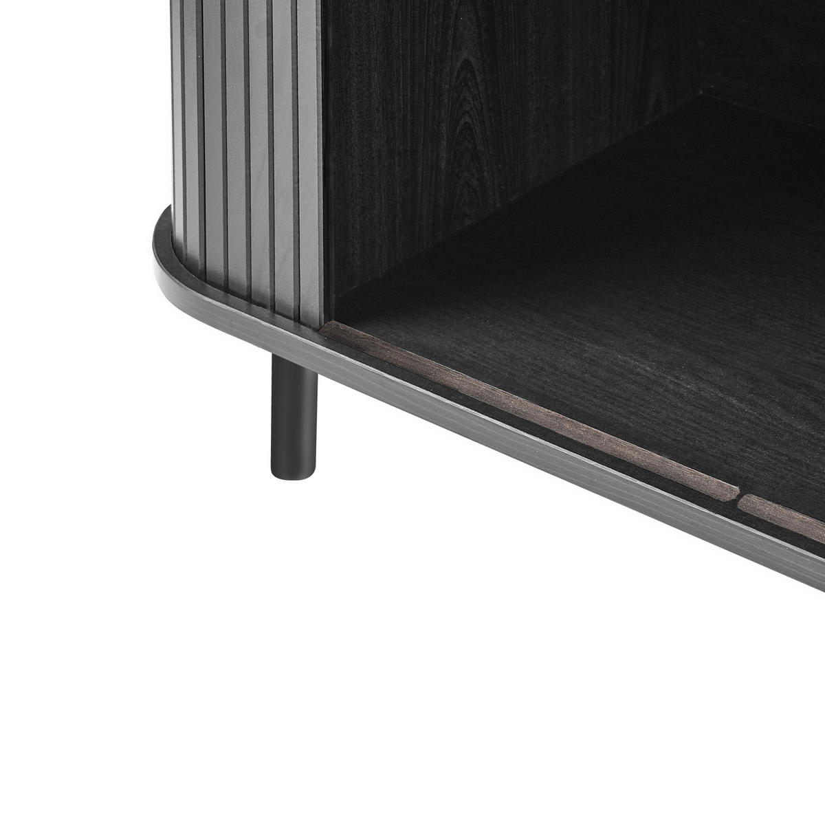 SCHRANK Schwarz Bradley - Schwarz, Holzwerkstoff (80/60/40cm) - Beliani