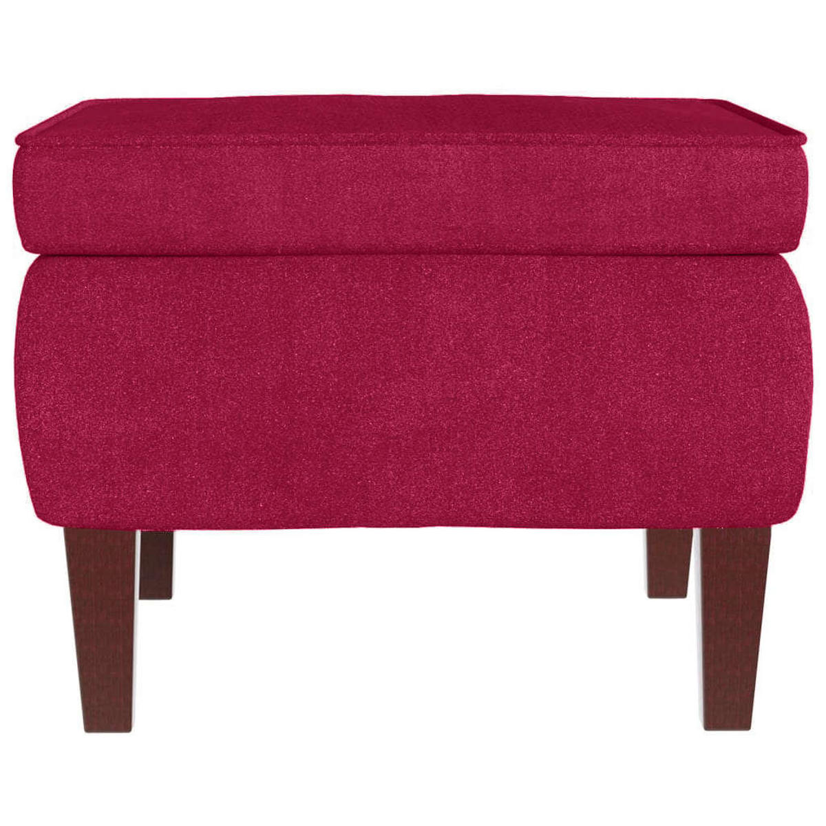 SCHAUKELSESSEL MIT HOCKER 78/93/97 cm Rot Samt - Rot, Textil (93/97/78cm) - vidaXL
