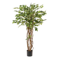 KUNSTPFLANZE Ficus Liana Geigenblattpflanze 140cm - Grün, Kunststoff (140cm) - Green boutiQ