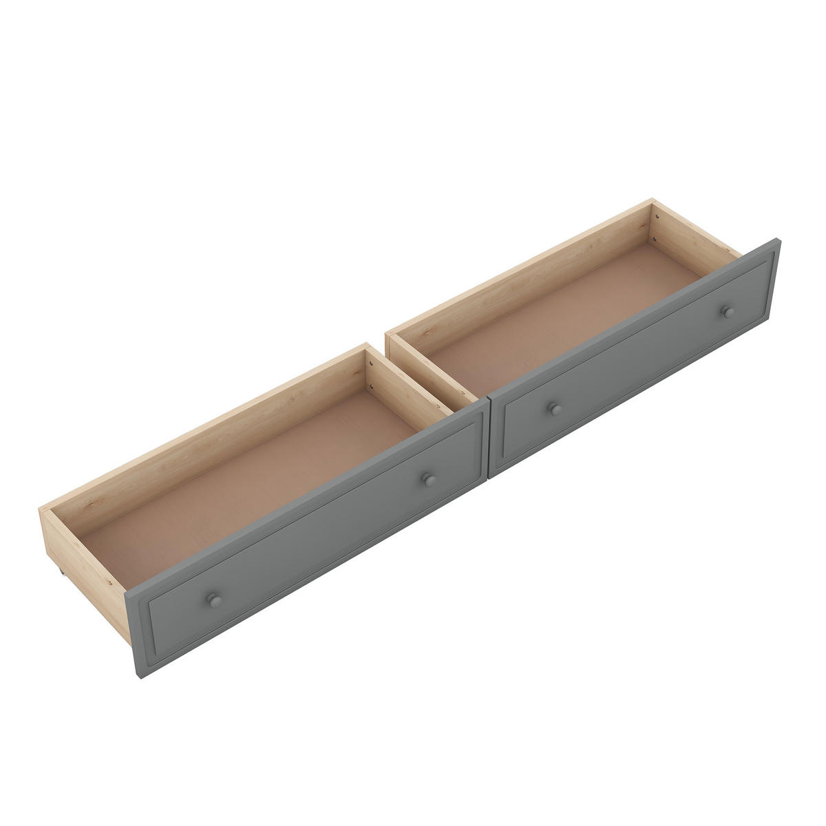 ETAGENBETT 90x200cm Grau Mit Schubladen & Cabrio-Funktion - Grau, Holzwerkstoff - FLIEKS