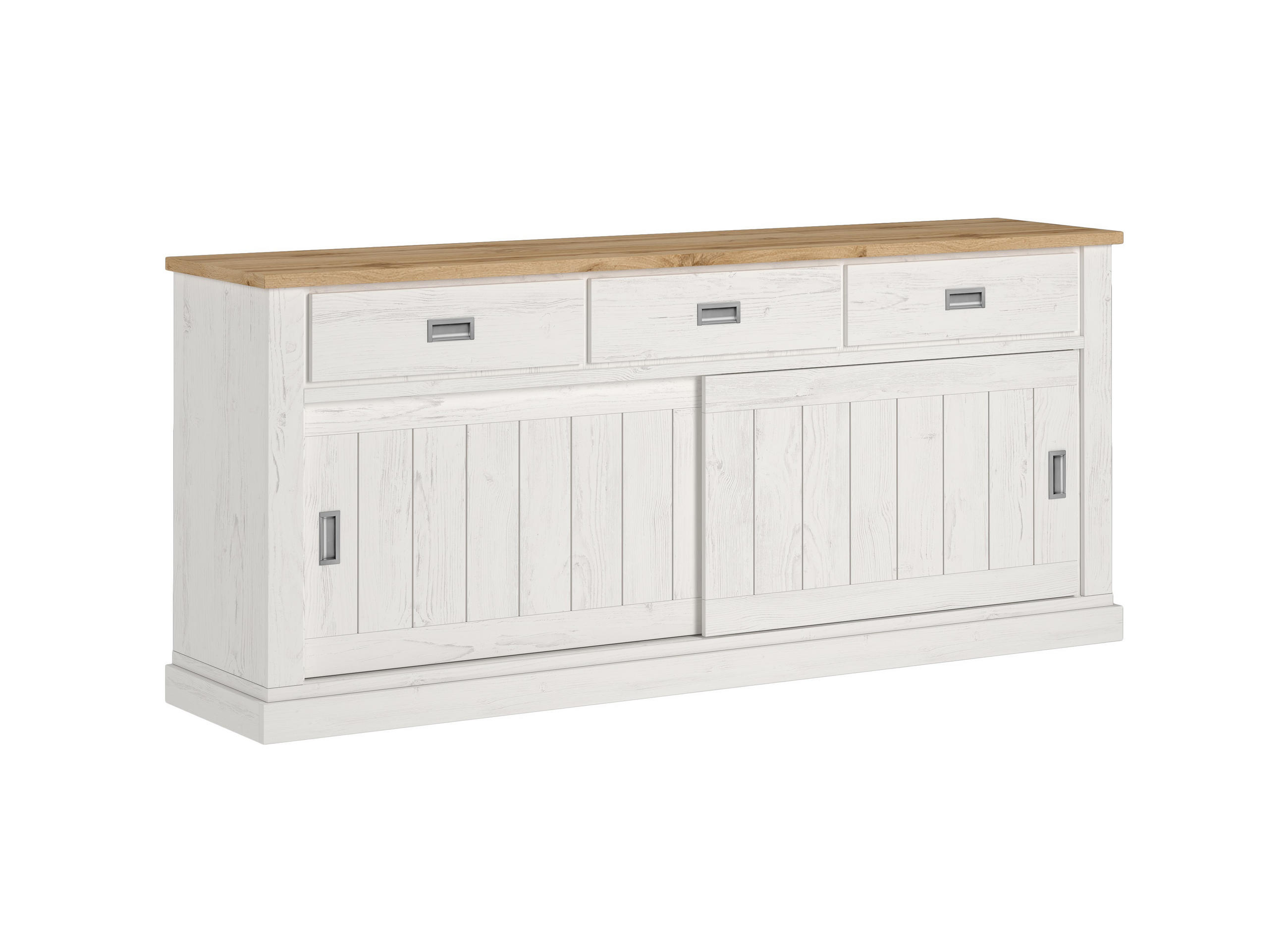 KOMMODE VINCI Andersen Kiefer / Wotan Eiche - Eichefarben, Holzwerkstoff (220/95/50cm) - Lookway