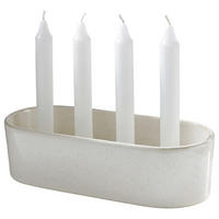KERZENHALTER Advent - Weiß, Keramik (26/7/11cm) - Butlers
