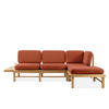 LOUNGESOFA ATREDA rechts - Orange, Holz/Textil (245/74/150cm) - KONSIMO®