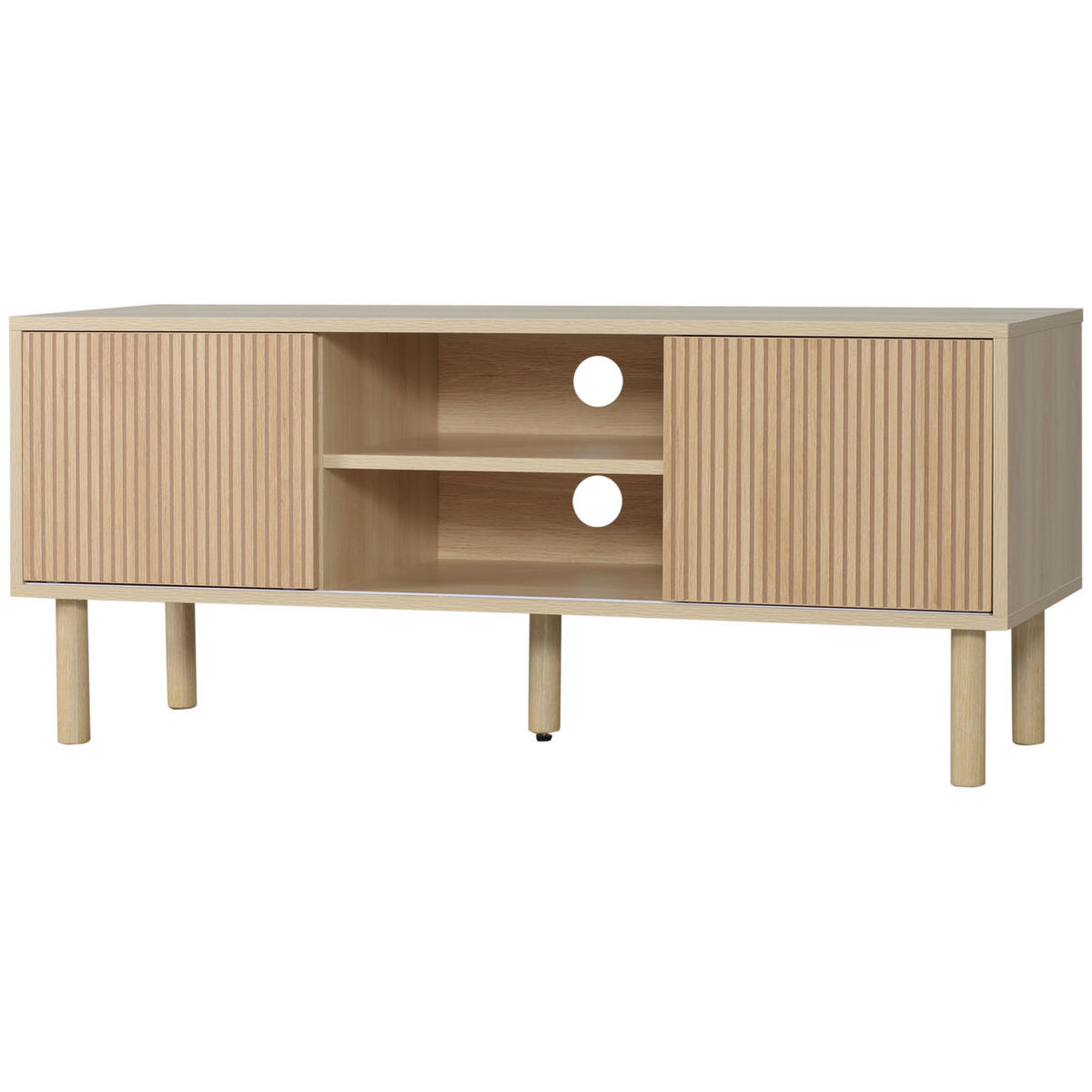 LOWBOARD DE-16086 115/40/49 cm Naturholz-Optik - Naturfarben, Holzwerkstoff (115/49/40cm) - ComfortXL