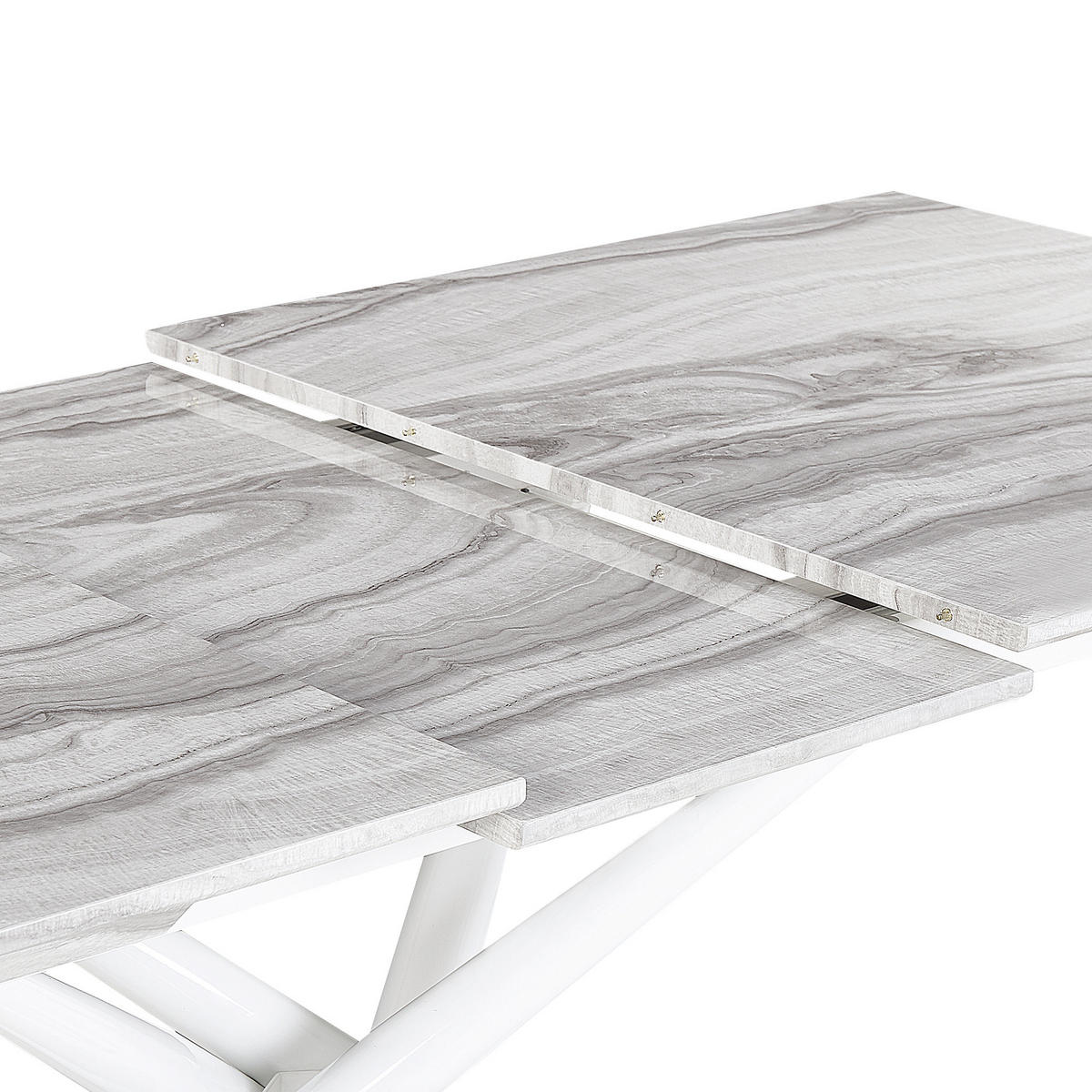 ESSTISCH 160-200/90/75 cm Weiß Rechteckig Moira - Weiß, Holzwerkstoff (200/90/75cm) - Beliani