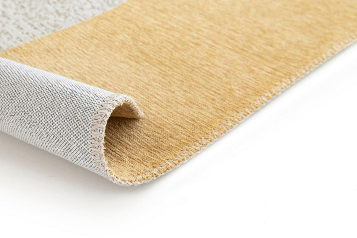 ZEITGENÖSSISCHER Teppich 100% recycelt gelb - Gelb, Textil (120/170cm) - AFK Living