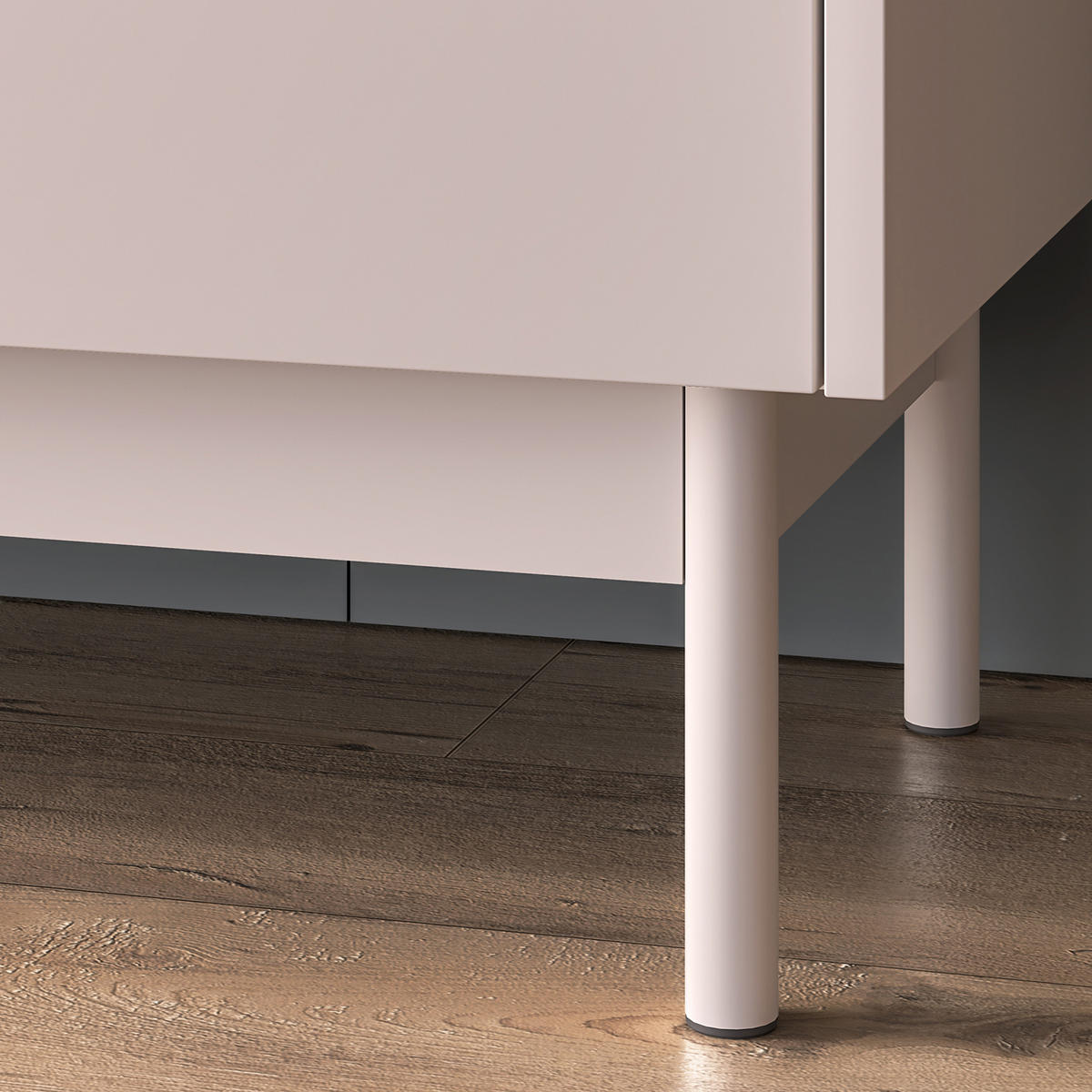 KOMMODE NALIA, Creme/Eiche - Eichefarben/Creme, Holzwerkstoff/Metall (154/85/40cm) - KONSIMO®