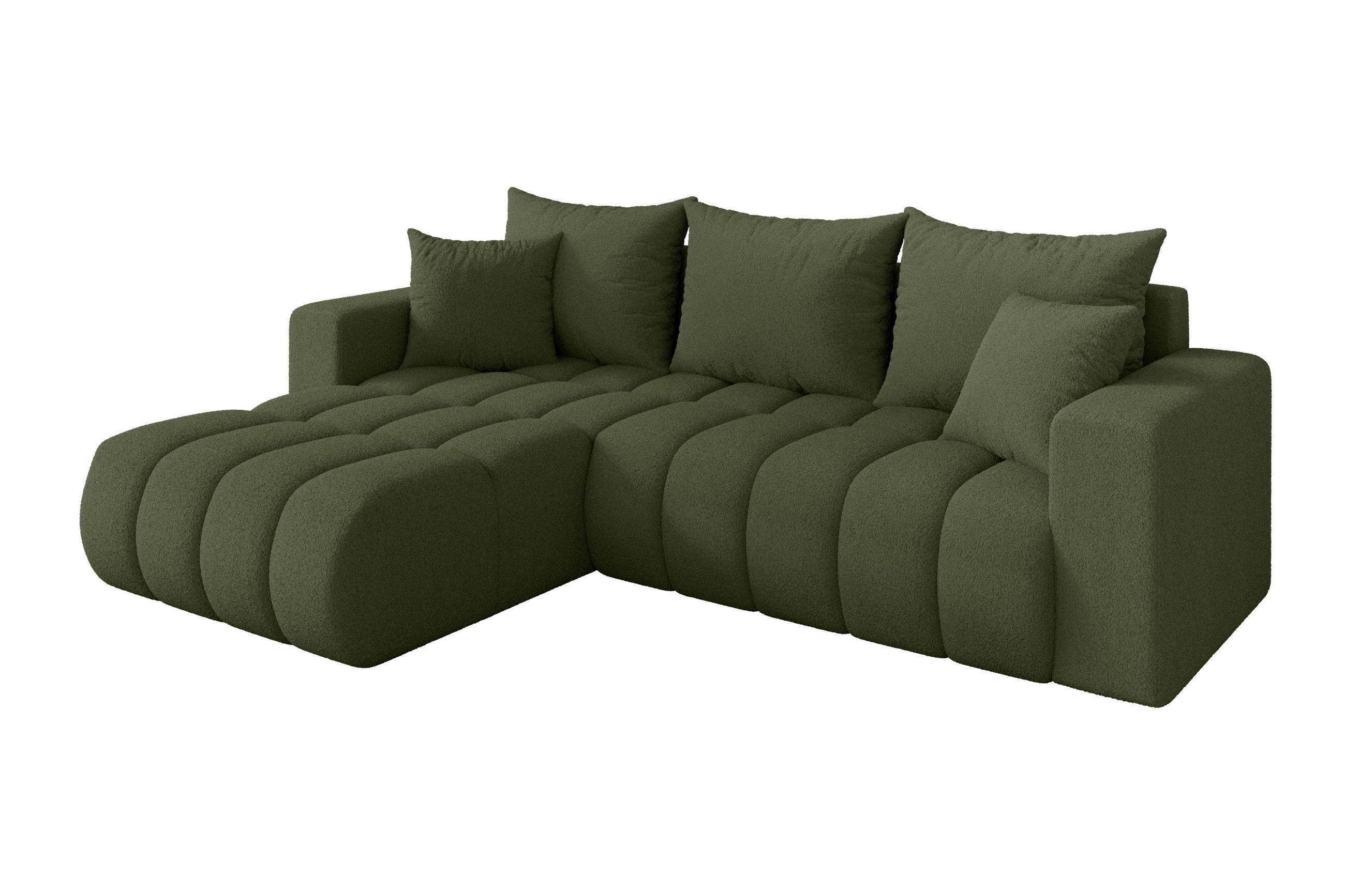 Altdecor Ecksofa Olivgrün 277x194 cm