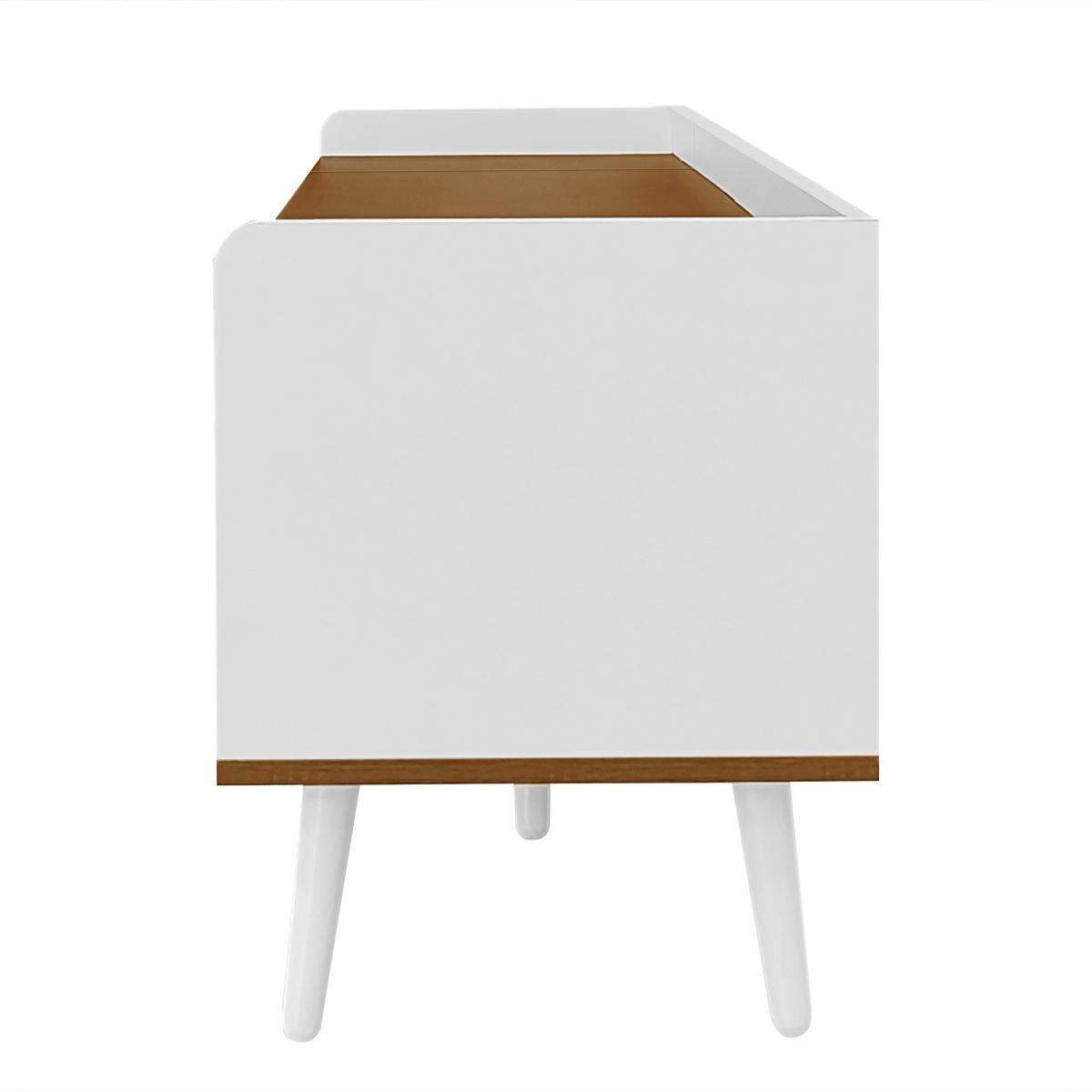 TV-SCHRANK dreitürig in Weiß und Natur 160/39/49.5 cm - Weiß, Holzwerkstoff (160/49.5/39cm) - Redom