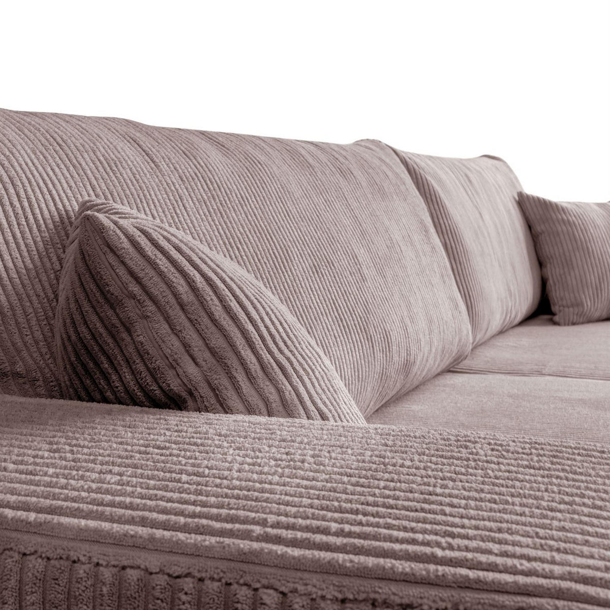 ECKSOFA SOPRANO mit Schlafunktion und Stauraum POSO 27 - Rosa, Textil (271/175cm) - Lookway