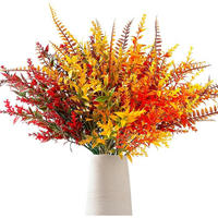 KUNSTBLUMEN 8-teiliges Set Herbstdeko 35 cm - Multicolor, Kunststoff (38cm)