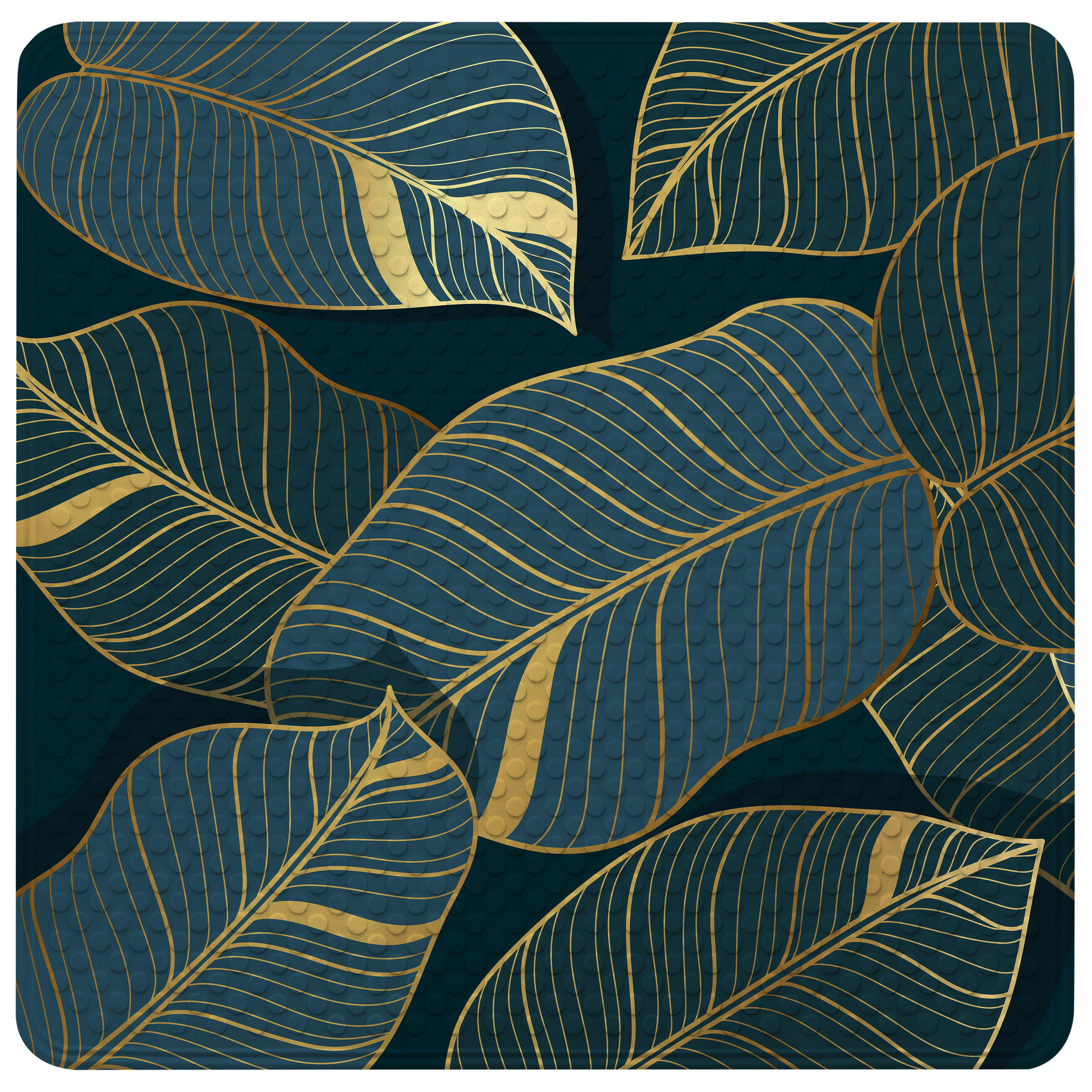 BADEMATTE Monstera - Grün, Kunststoff (53/53cm) - Sanilo