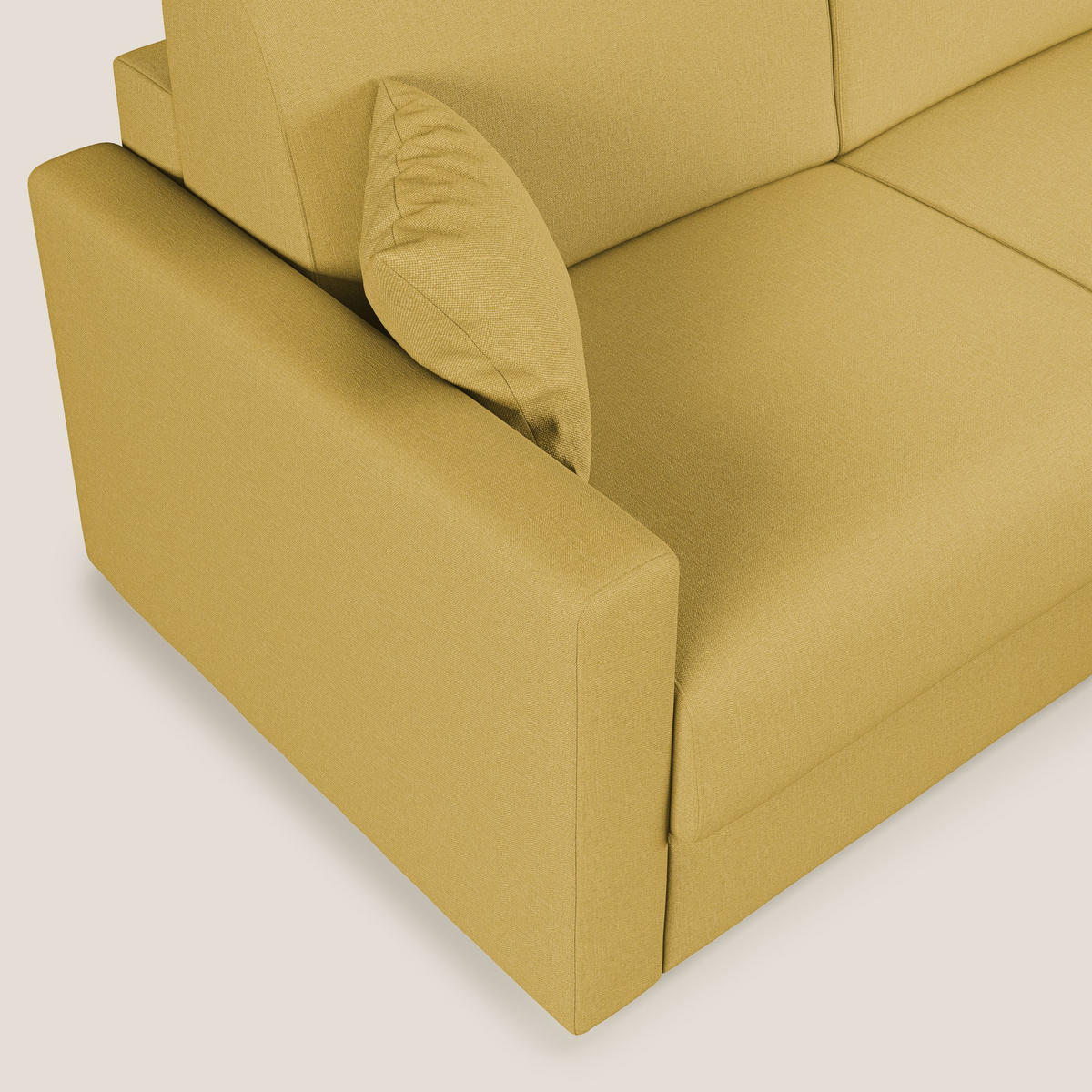 ECKSOFA RECHTS Chris - Gelb, Textil (288/96cm) - Divani.store