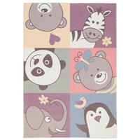 FELLTEPPICH PLUSH KIDS LUSTIGE TIERE - Multicolor, Textil (80/150cm) - Pergamon