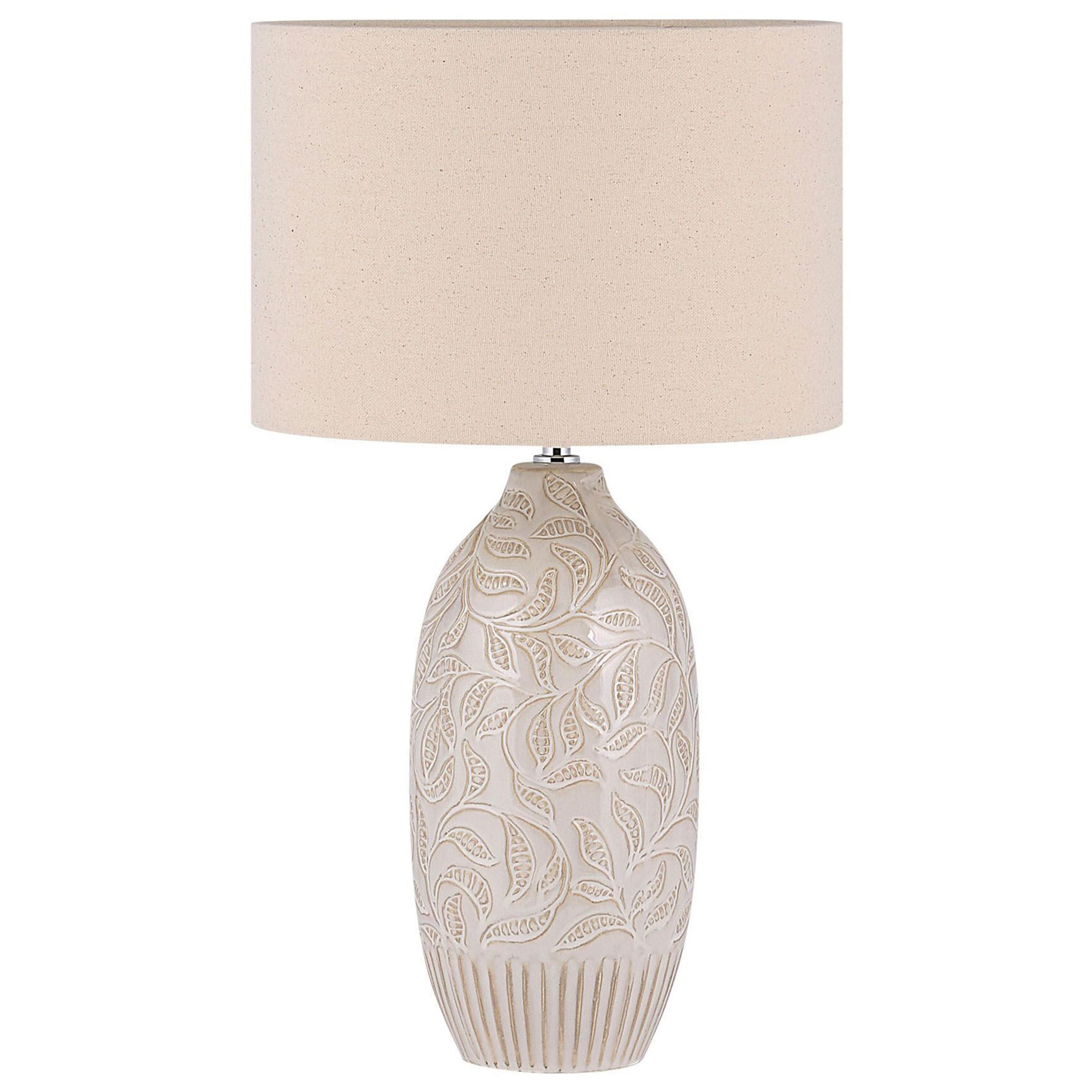 TISCHLAMPE Salza 32/32/57 cm - Beige, Keramik (32/32/57cm) - Beliani
