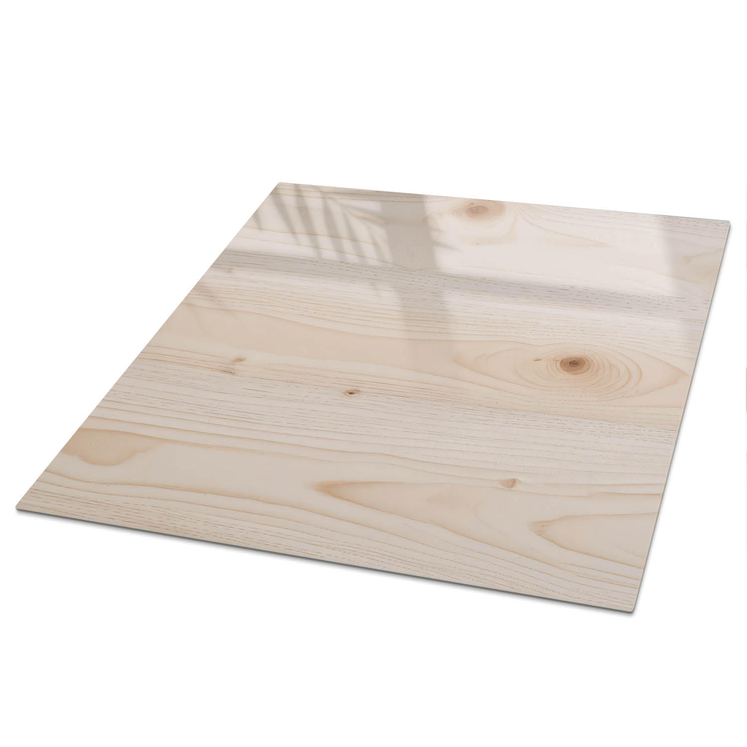 TISCHPLATTE 100x60 cm – Holzkonstruktion - Braun, Glas (100/60/0.4cm) - Wallfluent