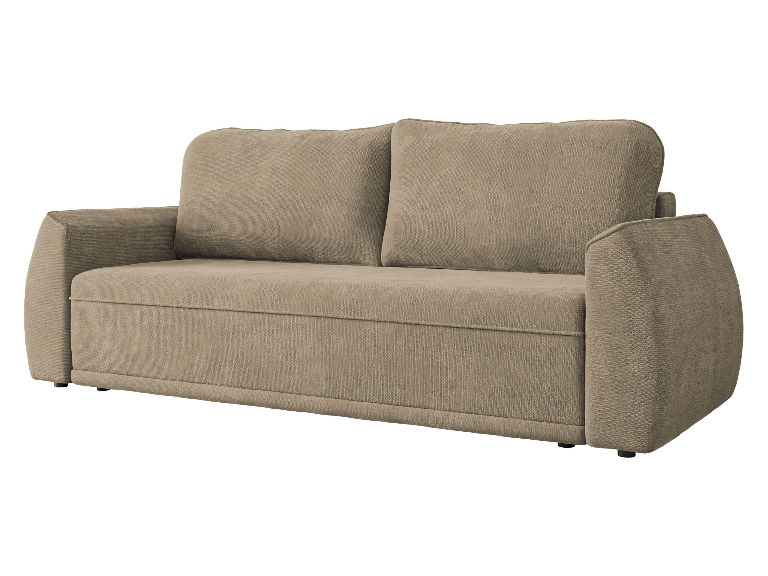SCHLAFSOFA Floxi - Hellbraun/Schwarz, Holz/Kunststoff (244/96/96cm) - MIRJAN24