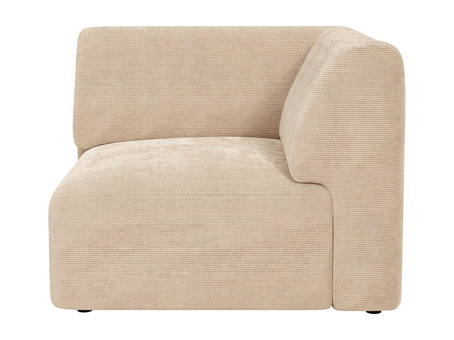 SESSEL mit gerader Rückenlehne - 1 Person - samt - beige Pogni - Beige, Textil (97/73/97cm) - Vente-Unique