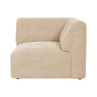 SESSEL mit gerader Rückenlehne - 1 Person - samt - beige Pogni - Beige, Textil (97/73/97cm) - Vente-Unique