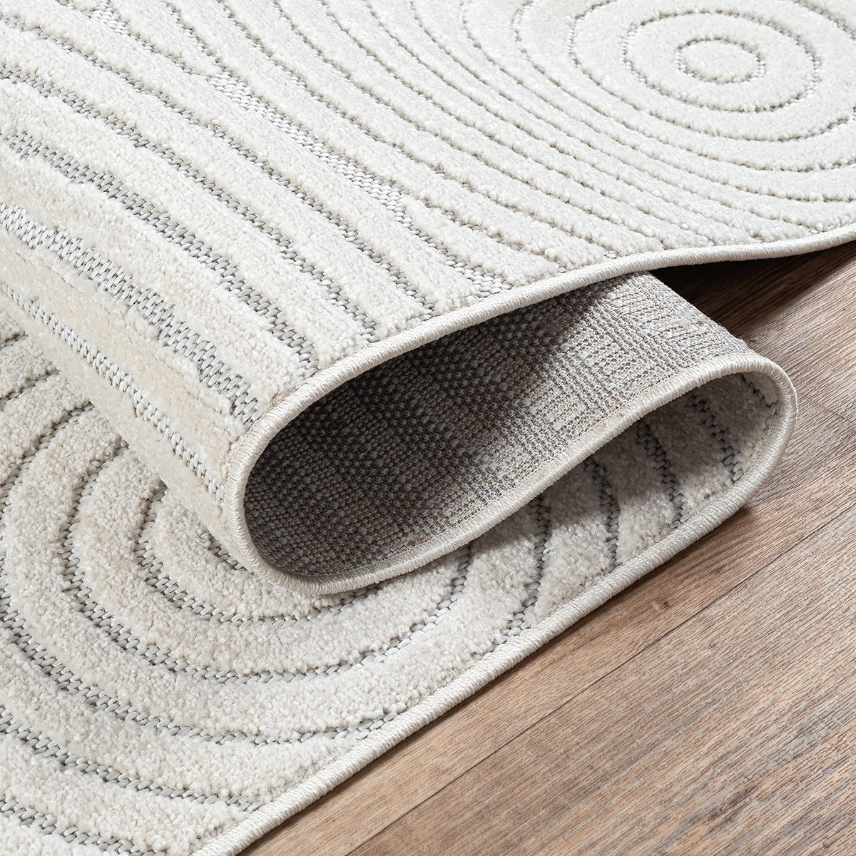 TEPPICH Outdoor Geometrisch MEZEN Polypropylen Creme 120 x 160 cm - Beige, Textil (120/160cm) - KADIMA DESIGN