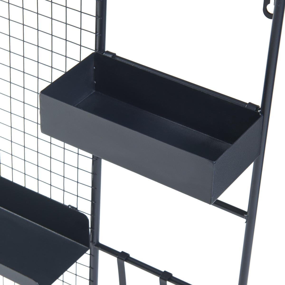 WANDGITTER Westre - Schwarz, Metall (60/70/11cm) - [en.casa]