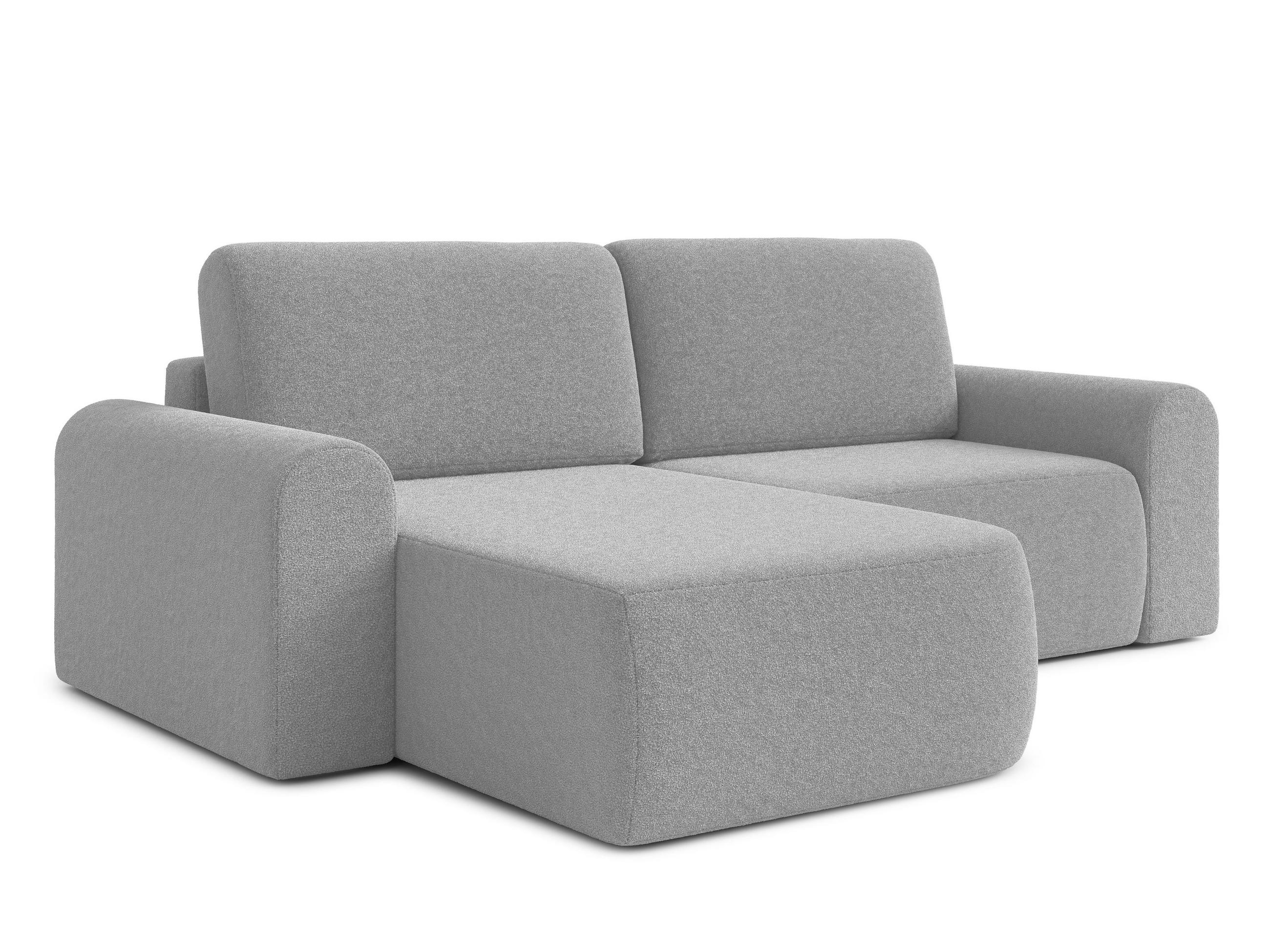 ECKSOFA L Form Otterton Hellgrau 250/180/95 cm Links mit Schlaffunktion - Hellgrau/Schwarz, Kunststoff/Textil (180/250cm) - AX Living