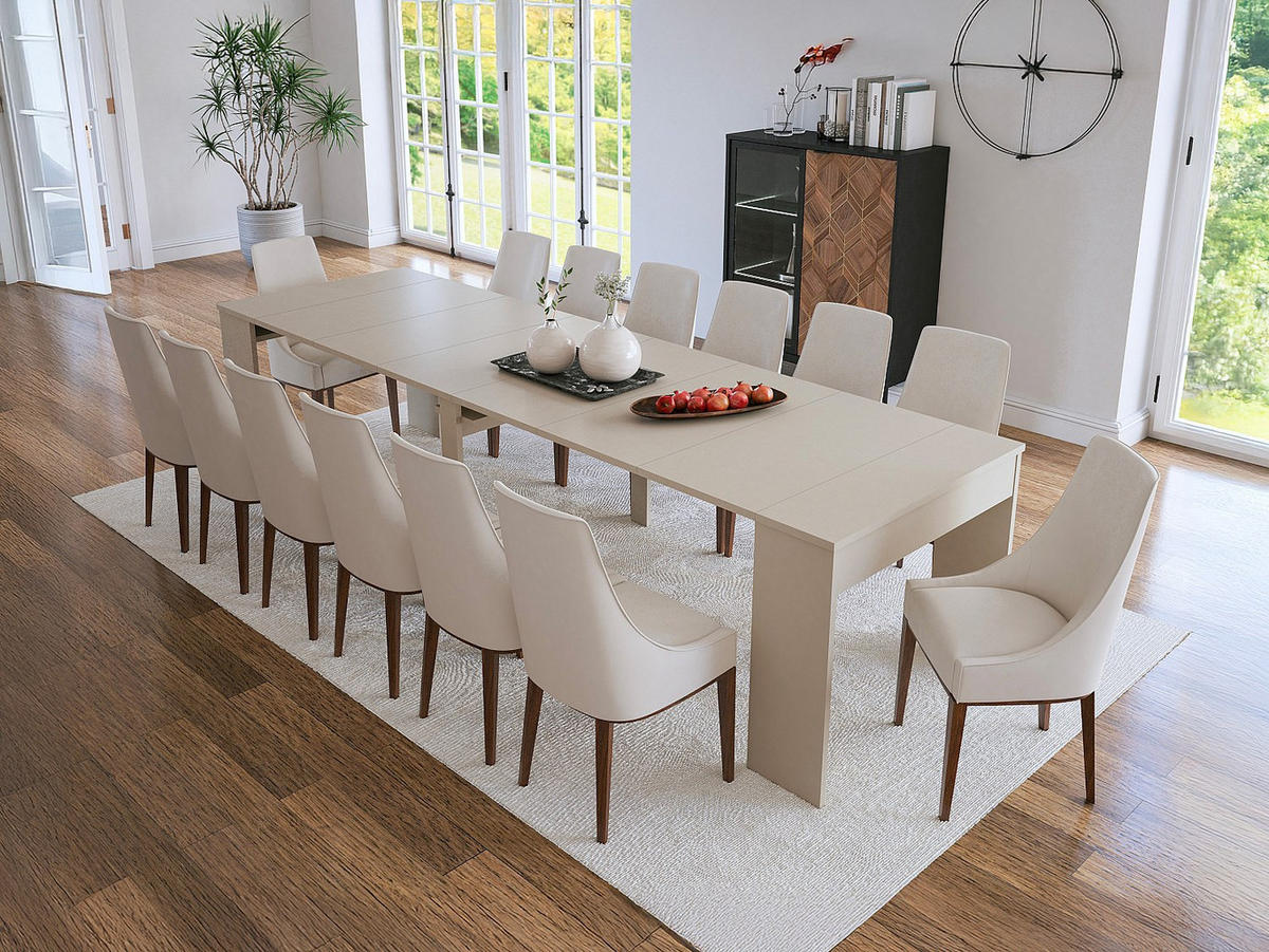 KONSOLENTISCH - Holz, Platte - Beige - - Beige, Holz (90/302/75cm) - Vente-Unique